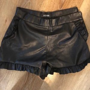 Leather shorts